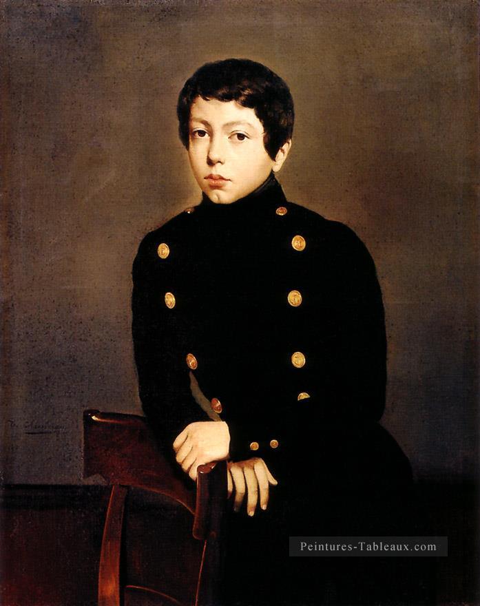 Portrait d’Ernest Chassériau Les peintres Frère dans l’uniforme de l’éco romantique Théodore Chassériau Peintures à l'huile